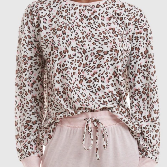 Splendid two-piece mauve/ heather print pajamas - Picture 3 of 5